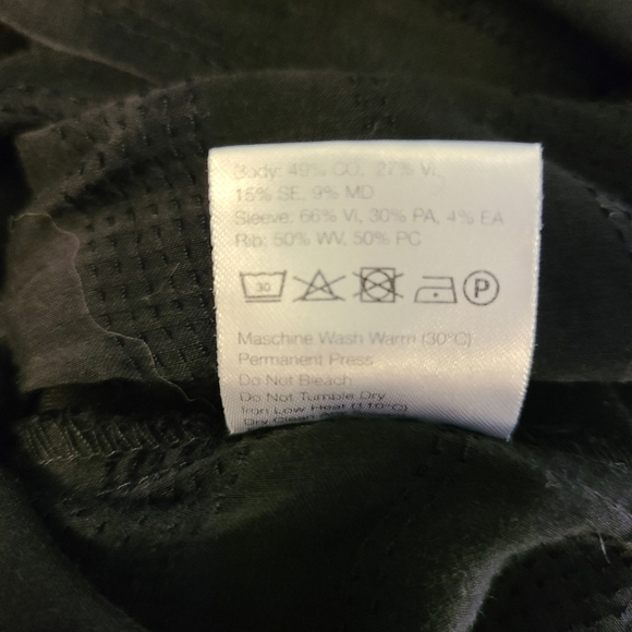 Nanushka Semi-Sheer Panel Long Sleeve Black Top - Picture 7 of 7